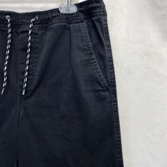 HYPE Stretch Jogger Drawstring Elastic Waist Shorts Men Medium Black W/Pockets - Picture 8 of 16